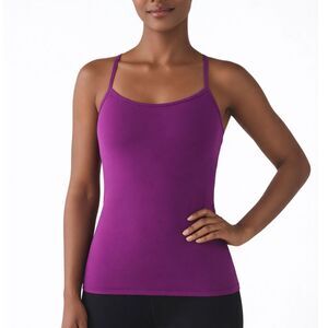 Lululemon Power Y Tank Women’s 4 Aurora Luon Stretch Built In Bra Yoga Top